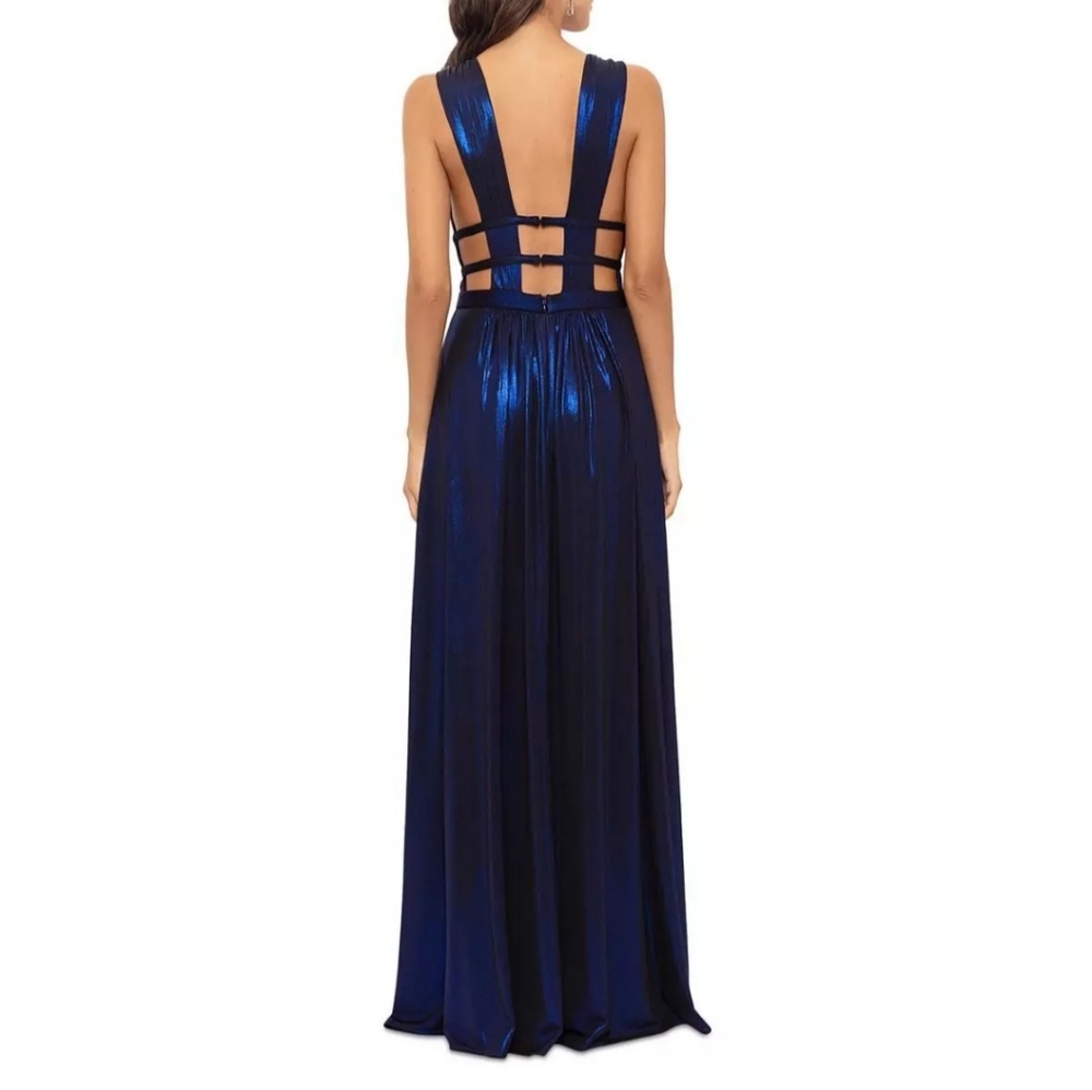 Elegant Blue Evening Gown - Picture 2 of 7